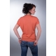 Shirt mit Wasserfallausschnitt und Raffung orange
